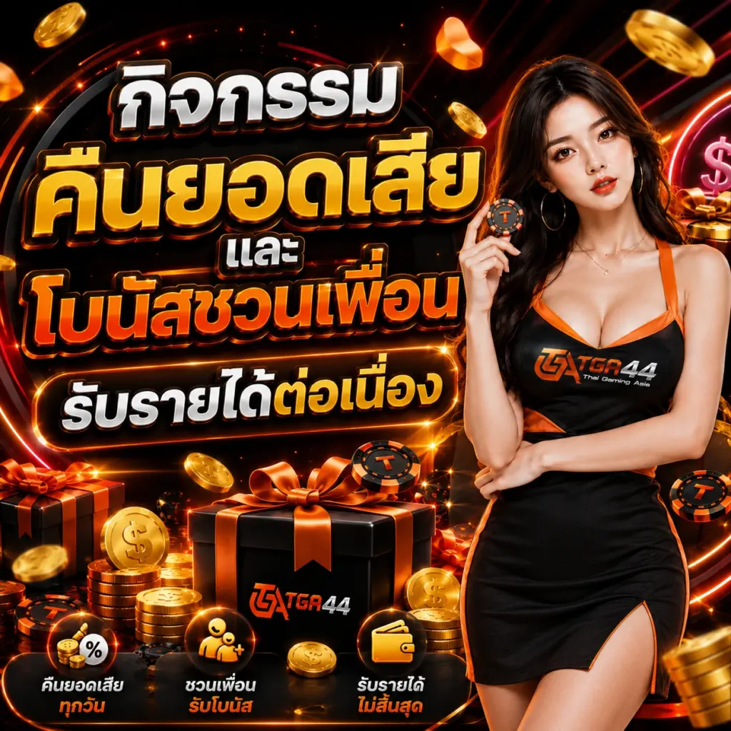 TGA44 กิจกรรมคืนยอดเสียและโบนัสชวนเพื่อน
